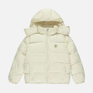 Trapstar Decoded Hooded Puffer Coat Cream