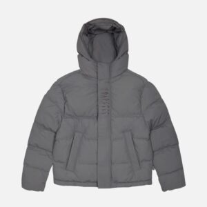 Trapstar Decoded Hooded Puffer Coat Grey