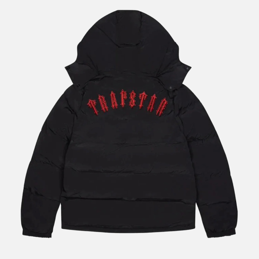 Trapstar Decoded Hooded Puffer Coat Blue - Web Store