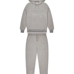 DECODED SOLID CHENILLE HOODED TRACKSUIT - GREY-BLUE
